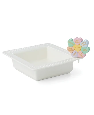 Lenox Profile Poppers Square Bowl and Valentine Heart Popper Set