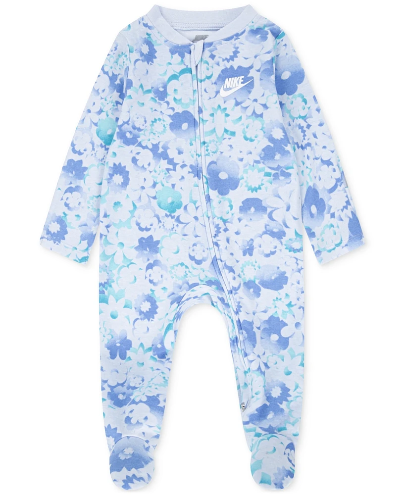 Nike Baby Girls Flow-ral Printed Footed Coverall