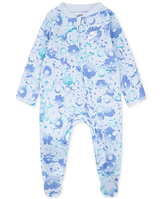Nike Baby Girls Flow-ral Printed Footed Coverall