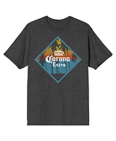 Corona Men's Extra Logo Charcoal Heather T-Shirt-Small