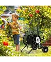 Garden Hose Reel Cart Durable Water Storage with Easy Mobility and Organization