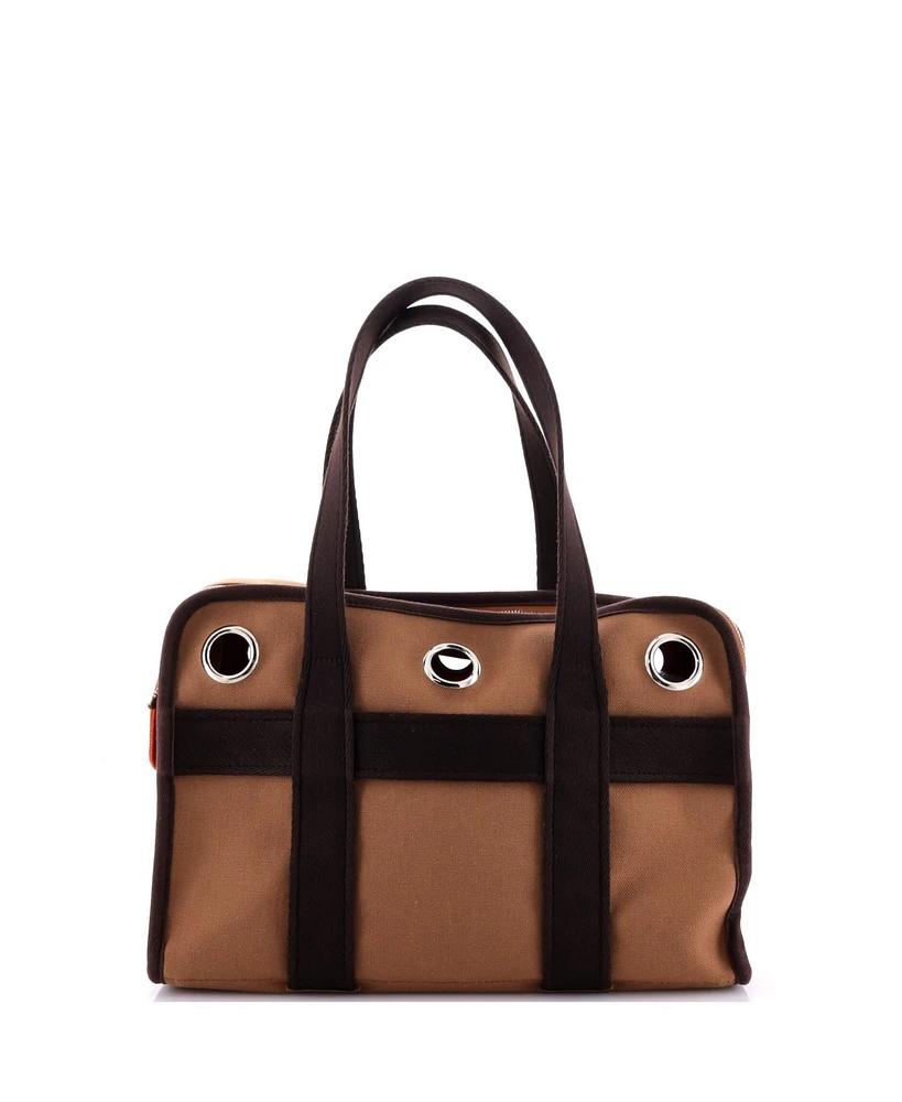 Pre-Owned HERMES Small Pet Dog Carrier Toile