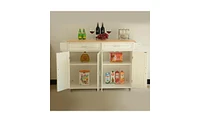 Versatile Kitchen Island & Rolling Kitchen Cart with Storage and Countertop Space