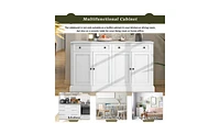 Kitchen Sideboard Storage Buffet Cabinet with 2 Drawers, 4 Doors, and Ample Storage Space