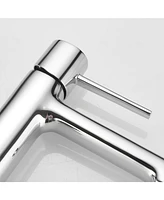 Single Handle Single Hole Modern Bathroom Faucet Bathroom Drip-Free Vanity Sink Faucet in Polished Chrome