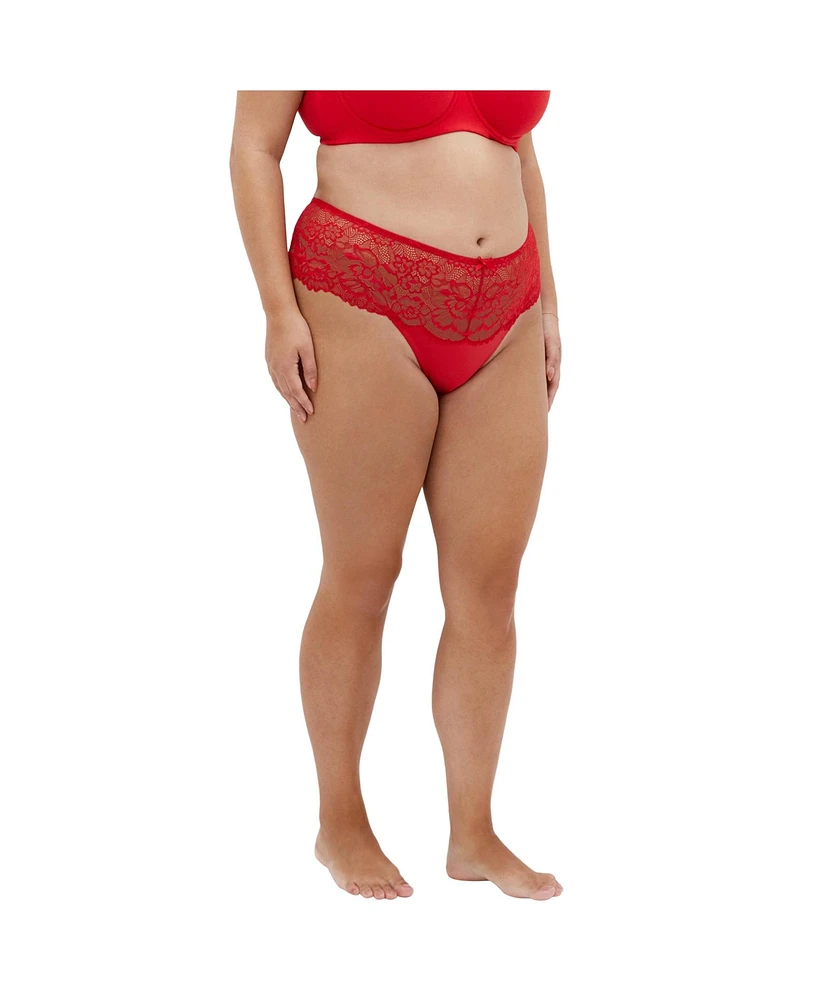 Plus Size Caitlin Lace Cheeky Panty