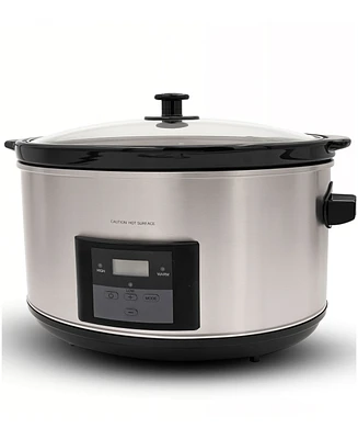 Elite Cuisine 8.5 Quart Stainless Steel Digital Slow Cooker