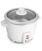 Elite Cuisine 6 Cup Rice Cooker with Glass Lid