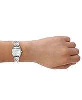 Kate Spade New York Women's Gracie Square Three-Hand Silver-Tone Stainless Steel Watch, 25mm
