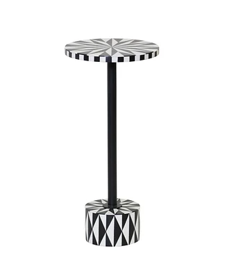 StyleCraft Home Collection 10" Wood Parasol Modern Drink Table