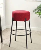 StyleCraft Home Collection 29" Soloist Boucle Upholstered Minimalist Bar Stool