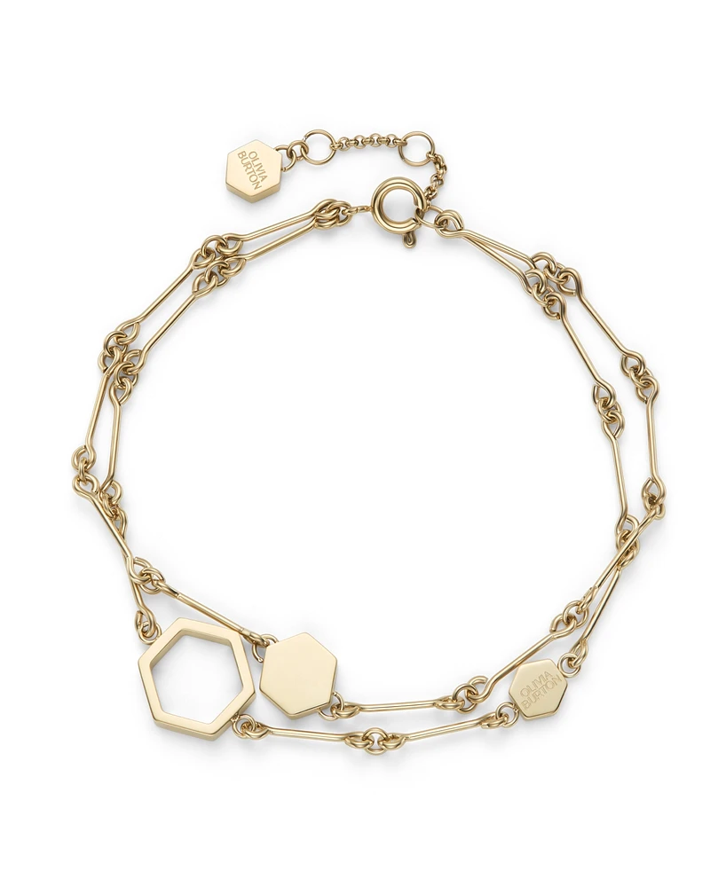 Olivia Burton Honeycomb Classic Gold Tone Bracelet