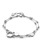 Olivia Burton Honeycomb Classic Silver Tone Bracelet