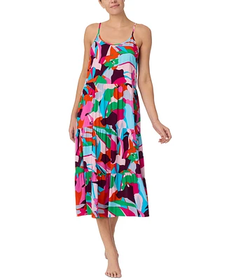 Sanctuary Women's Printed Tiered Midi Nightgown