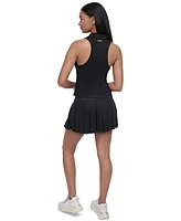 Dkny Sport Women's Court Pique Knit Racerback Polo Tank Top