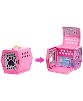 Barbie Chelsea Puppy Carrier Playset, Small Doll and Dog Carrier with Puppy Accessories