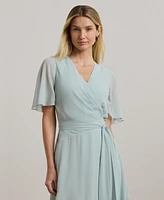 Lauren Ralph Women's Belted Georgette Dress