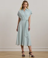 Lauren Ralph Women's Floral Belted Crepe Dress