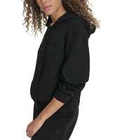 Starter Women's Scuba Solid-Color Snap Shacket