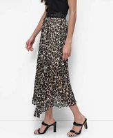 Dkny Women's Printed Chiffon Midi Skirt