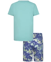 Hurley Little Boys Palm Beach Swim Top & Shorts, 2 Piece Set