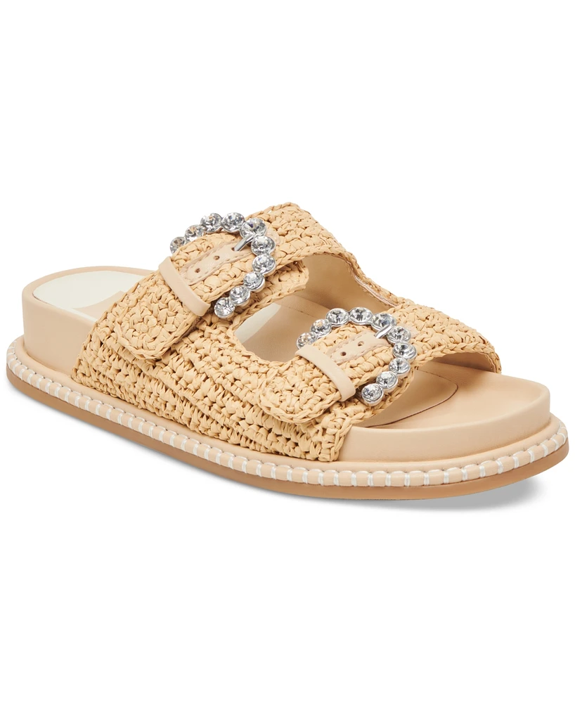 Dolce Vita Women's Shauny Crystal Double-Buckle Footbed Sandals