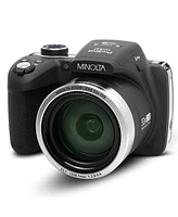 Minolta MN53Z 16MP Fhd Digital Camera with 53x Optical Zoom, Wi-Fi, Black Bundle with Shoulder Bag, Octopus Tripod, 32GB Sd Card, Reader, Card Case, C