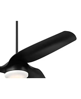 54" Casa Vieja Sierra Matte Black Damp Led Ceiling Fan with Remote - Casa Vieja