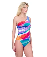 Palma De Mallorca One-Shoulder One-Piece Swimsuit