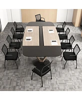 2-Piece Office Guest Chairs on Wheels with Armrests Comfortable and Mobile Seating for Reception or Conference Rooms