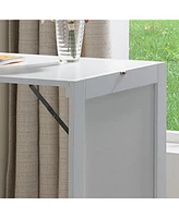 Kings Brand Furniture Culver Fold-Away Writing Desk (White)