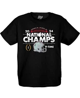 Blue 84 Big Boys and Girls Black Ohio State Buckeyes College Football Playoff 2024 National Champions Schedule T-Shirt