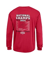 Champion Men's Scarlet Ohio State Buckeyes College Football Playoff 2024 National Champions Long Sleeve T-Shirt