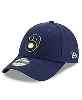 New Era Men's Navy Milwaukee Brewers 2024 Mlb Postseason Side Patch 9FORTY Adjustable Hat