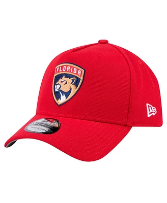 New Era Men's Red Florida Panthers Core A-Frame 9FORTY Adjustable Hat