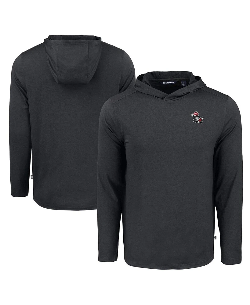 Cutter & Buck Men's Black Nc State Wolfpack Coastline Epic Comfort Long Sleeve Hoodie T-Shirt