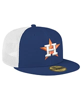 New Era Men's Navy Houston Astros Team Color 59FIFTY Trucker Fitted Hat