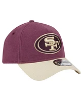 New Era Men's Maroon/Tan San Francisco 49ers Moleskin A-Frame 9FORTY Adjustable Hat