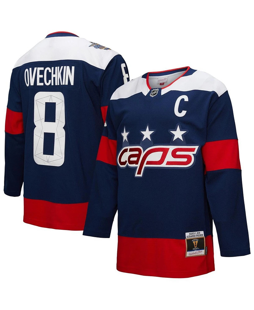 Mitchell & Ness Men's Alexander Ovechkin Navy Washington Capitals Power Play Jersey