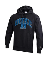 Champion Men's Black Duke Blue Devils Vault Late Night Reverse Weave Pullover Hoodie