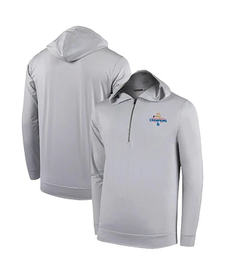 Mlb Vip Exclusive Men's White Los Angeles Dodgers 2024 World Series Champions Seabreeze Half-Zip Hoodie