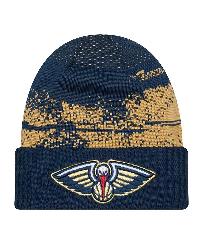 New Era Men's Navy New Orleans Pelicans Tip-Off Cuffed Knit Hat