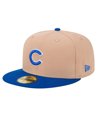 New Era Men's Khaki Chicago Cubs 59FIFTY Fitted Hat