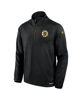 Fanatics Men's Black Boston Bruins Big Tall Authentic Pro Quarter-Zip Sweatshirt