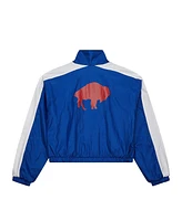 Mitchell & Ness Women's Royal Buffalo Bills Nylon Cropped Full-Zip Jacket