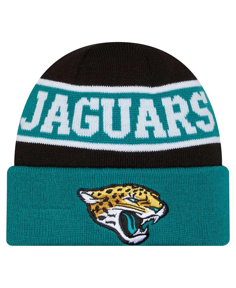 New Era Men's Teal Jacksonville Jaguars Reverse Cuffed Knit Hat