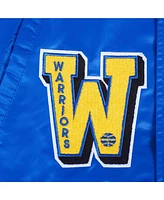 Pro Standard Men's Royal Golden State Warriors Sublimated Satin Full-Snap Jacket