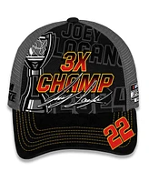 Team Penske Men's Checkered Flag Sports Black Joey Logano 2024 Nascar Cup Series Champion Trophy Adjustable Hat