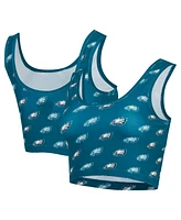 Concepts Sport Women's Midnight Green Philadelphia Eagles Record Allover Print Bralette