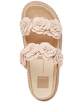 Dolce Vita Women's Sherla Floral Double Band Footbed Flat Sandals